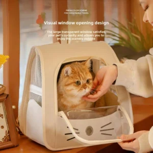 Pet Backpack Cage Cat Anti-scratch Going Out Travel Folding Bag School Bag Multifunctional Car Soothing Cabin Double Shoulders