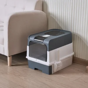 Large Fully Enclosed Cat Toilet Odor Elimination Splash Proof Litter Tray Ultraviolet Sterilization Drawer Type Cat Litter Box