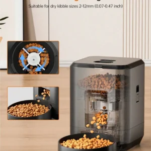 Automatic Pet Feeder, Timed Food Dispenser, 1-4 Meals Per Day, Suitable For Cats & Small , 2L Capacity, Suitable For Dry Food