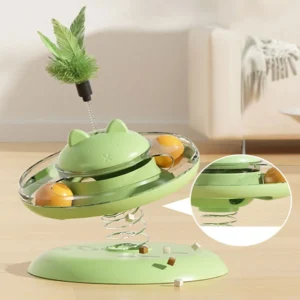 New hot-selling cat toys cat play disc, food leakage turntable cat track ball cat stick self-pleasure cat pet supplies