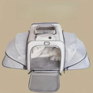 Portable Cat Expansion Bag, Summer Breathable Large Capacity Portable Crossbody Single Shoulder Pet Bag Cat Bag for Outdoor Use
