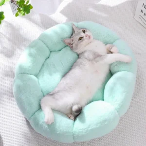 Luxury Cat Sofa Winter Warm Cat Flower Nest Dog House Bed for Cats Flower Bed Breathable Soft Small Dog Bed with Flower Shape
