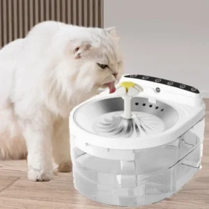 3L Wireless Cat Water Fountain Large Capacity Stainless Steel Tray Automatic Filter Cats Drinking Bowl Motion Sensor Smart