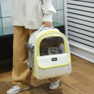 Breathable Mesh Portable Foldable Pet Carrier Backpack for Dogs and Cats Large Capacity Travel Camping Hiking