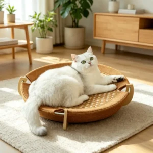 Summer Cat Hammock Cooling Bed for Indoor Cats Removable Washable Mesh Breathable Pet Sleeping Mat